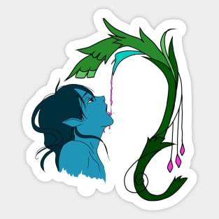 Elf drinking from a flower Sticker